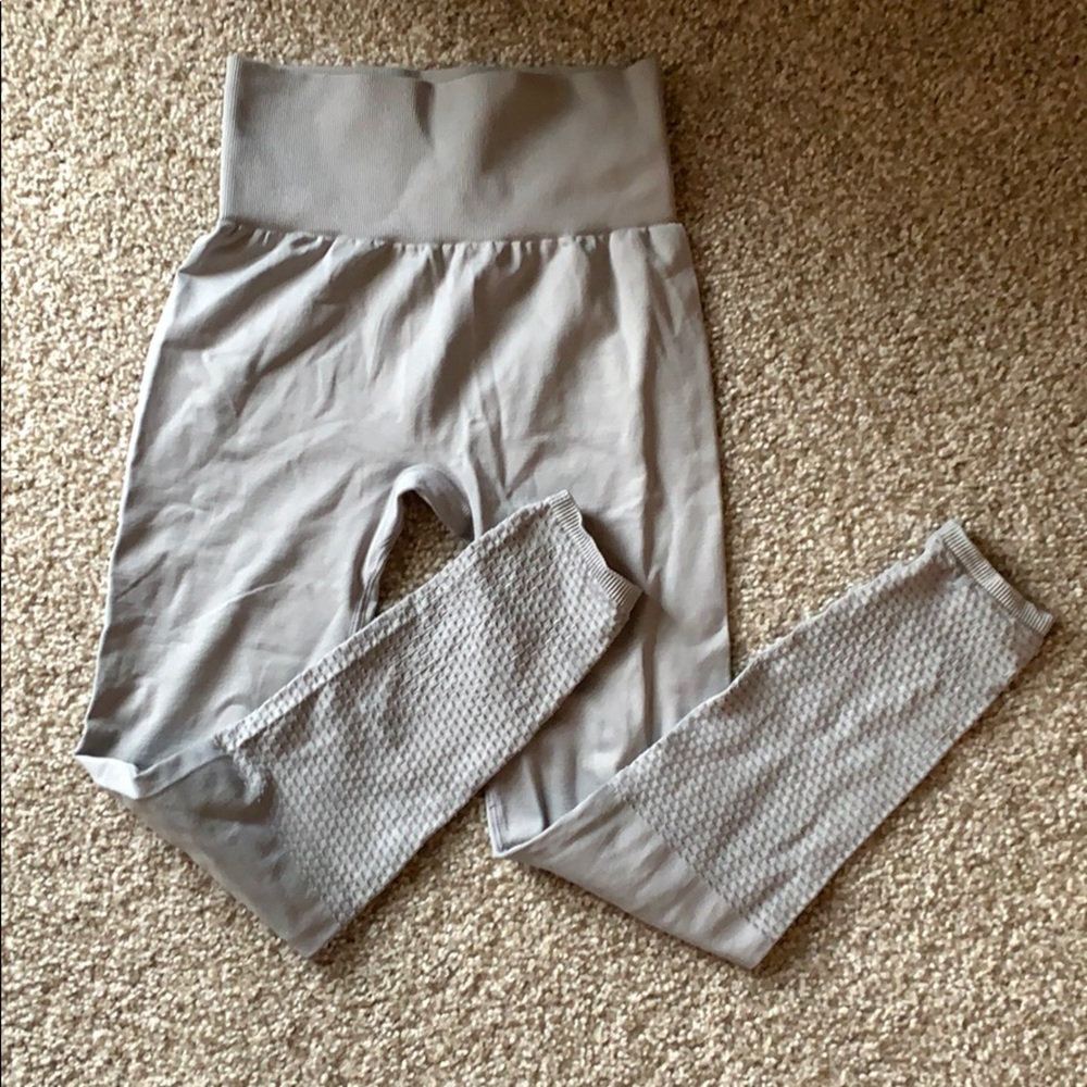 Grey mesh leggings